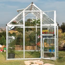 Canopia by Palram Harmony Silver 72.8 in. W X 49.6 in. D X 81.9 in. H Walk-In Greenhouse