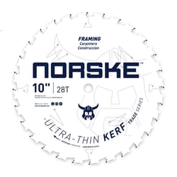 Norske 10 in. D X 5/8 in. Ultra Thin Kerf Carbide Saw Blade 28 teeth 1 each