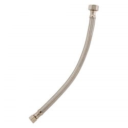 PlumbCraft 3/8 in. Hose Thread in. X 1/2 in. D Hose Thread 12 in. Braided Stainless Steel Faucet Sup