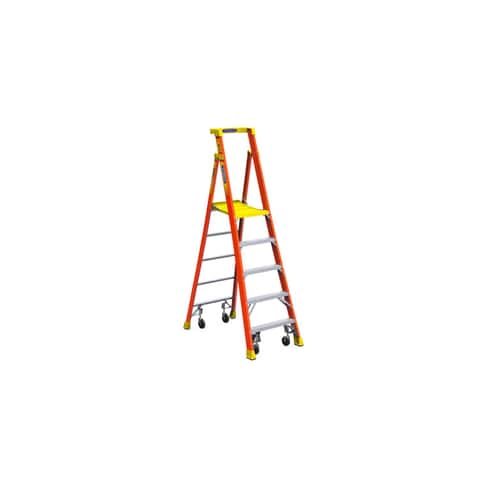 Werner 5 ft. H Fiberglass Podium Platform Ladder Type IA 300 lb. capacity -  Ace Hardware