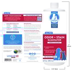 Unique Natural Products Clean Scent Odor and Stain Eliminator 32 oz Liquid