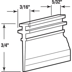 Prime-Line 3/4 in. W Clear Frameless Shower Door Bottom Seal