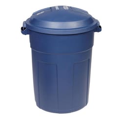 Rubbermaid Roughneck 32 gal Blue Plastic Garbage Can Lid Included