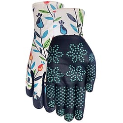 Midwest Quality Gloves Max Grip S/M Spandex/Foam Nitrile Floral Multicolored Gardening Gloves