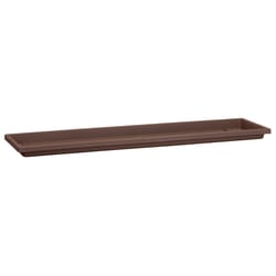 HC Companies Venetian 1.38 in. H X 24 in. W Plastic Fluted Flower Box Tray Chocolate