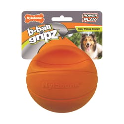 Nylabone Power Play Orange Rubber Basketball Dog Toy Medium 1 pk