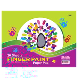 Bazic Products 16 in. W X 12 in. L Finger Paint Paper Pad 20 sheet