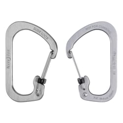 Nite Ize SlideLock 2.1 in. D Stainless Steel Silver Carabiner Key Chain