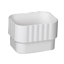 Amerimax 2.38 in. H X 3.25 in. W X 4.25 in. L White Vinyl K Downspout Connector