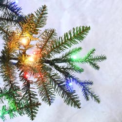 Celebrations 1-2 Tree 7 ft. Slim LED 350 ct Majestic Fraser Fir 1-2 Tree Color Changing Christmas Tr