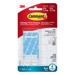 3M Command Medium/Large Plastic Refill Strips 6 pk