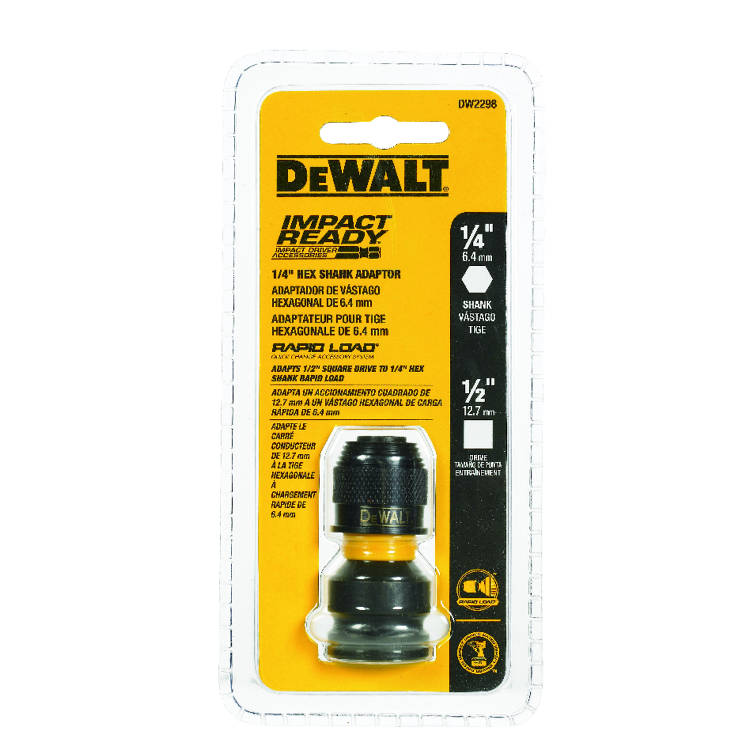 Photos - Screwdriver DeWALT Impact Ready Rapid Load Adapter 1 pc DW2298 