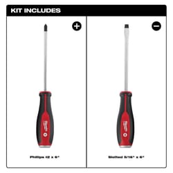 Milwaukee Phillips/Slotted Demolition Screwdriver Set 2 pc