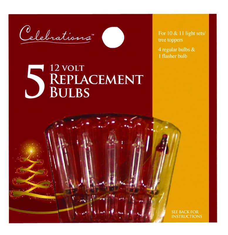 Celebrations Incandescent Mini Clear 5 ct Replacement Christmas Light