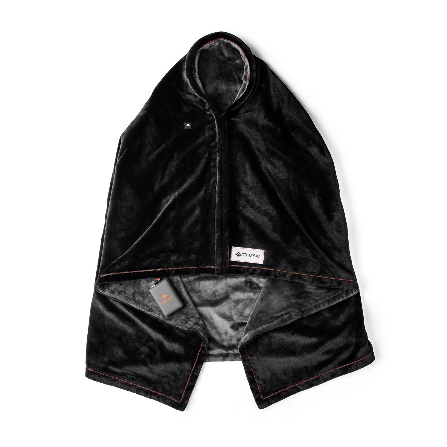 Thaw Black Blanket 34.06 in. W X 61.81 in. L 1 pk Sansujyuku sansujyuku.com