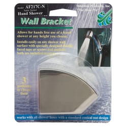 Whedon Brushed Nickel Plastic 2 in. Shower Wall Mount Bracket