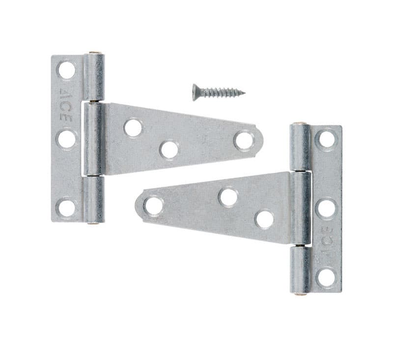 Ace 2 in. L Galvanized Light Duty T Hinge 2 pk - 01-3414-206 - Hardware Accessories  sku 01-3414-206