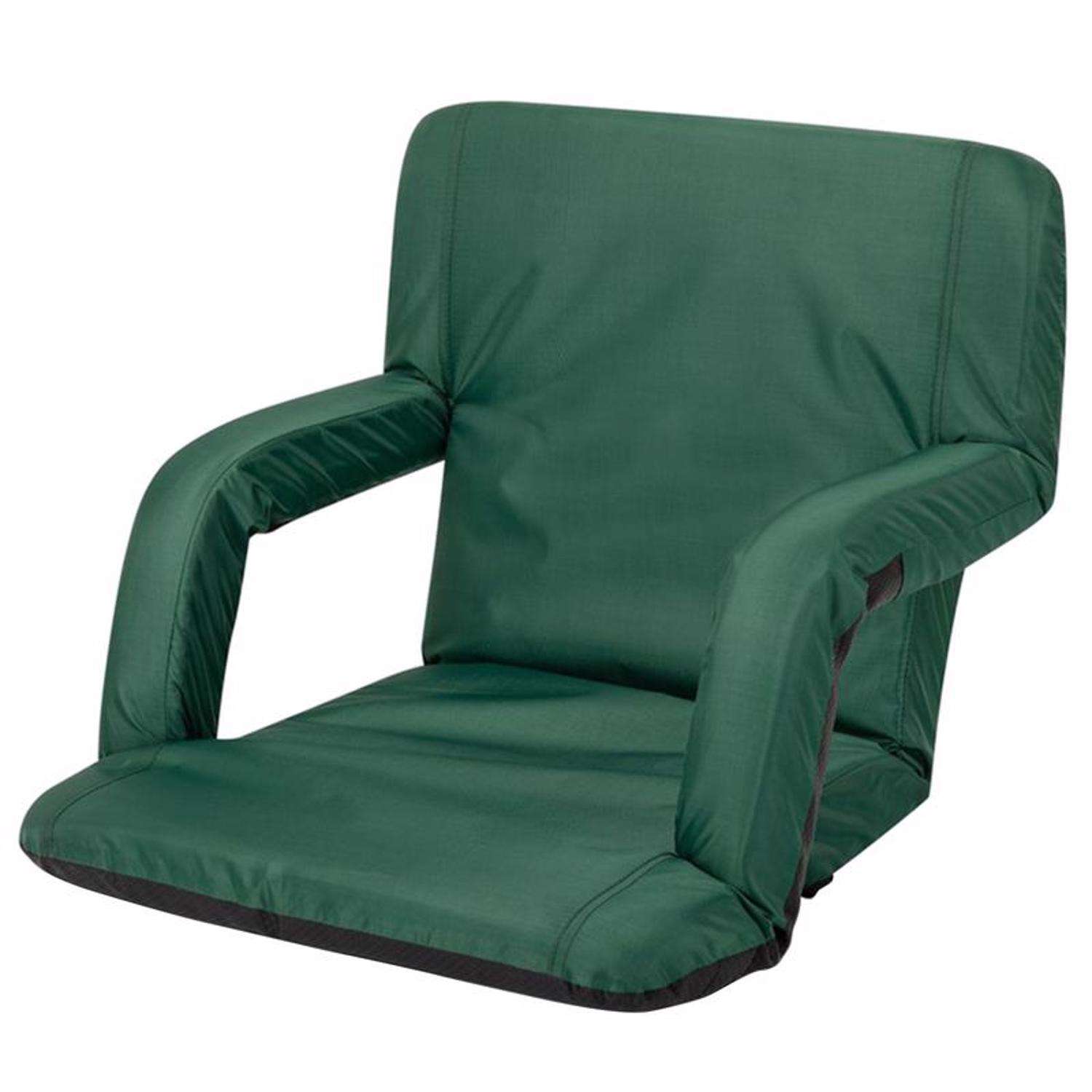 Picnic Time Ventura 6Position Green Recliner Folding Stadium Seat