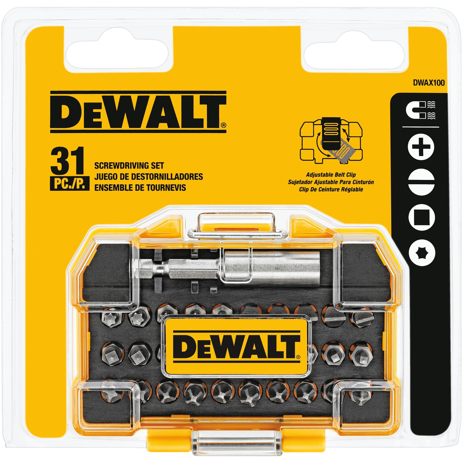 Photos - Screwdriver DeWALT  Set 2 in. 31 pc DWAX100 