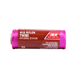 Ace 18 in. D X 525 ft. L Pink Twisted Nylon Twine