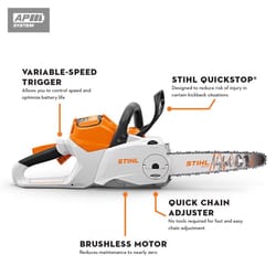 STIHL MSA 160 C-B 12 in. 36 V Battery Chainsaw Tool Only