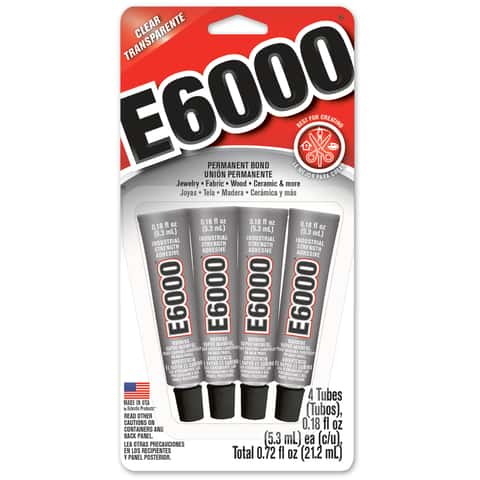 E6000 Adhesive, Industrial Strength Glue, 2 Ounce Tube, Black 