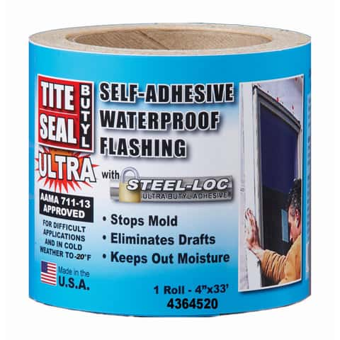 Cofair Products Tite Seal 4 in. W X 33 ft. L Polyethylene Flashing Butyl  White - Ace Hardware