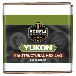 Screw Products YUKON #16 in. X 14 in. L Hex Black Steel Lag Screw 50 pk