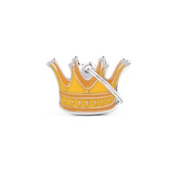 MyFamily Charms Yellow Crown Metal Dog Pet Tags Medium