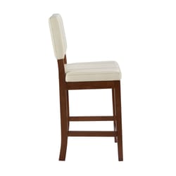 Linon Home Decor Cream Polyurethane Blithe Barstool 39 in.