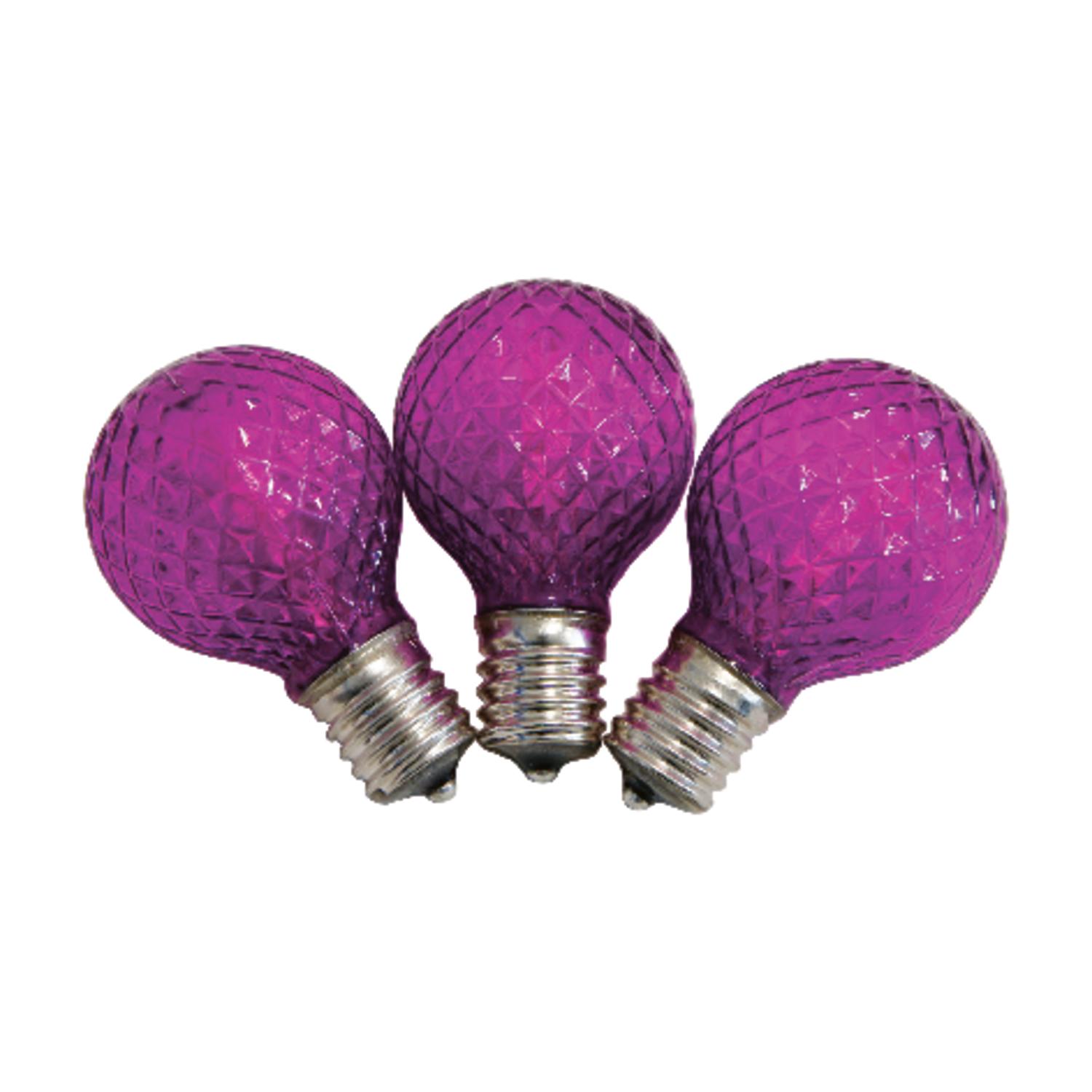 UPC 843518023617 product image for Celebrations Purple LED Faceted G40 Replacement Bulb 25/Box (UURT4P11) | upcitemdb.com