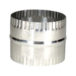 Deflect-O 3 in. L X 4 in. D Silver Aluminum Duct Connector