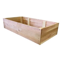 Real Wood Products 10.5 in. H X 72 in. W X 36 in. D Cedar Western Raised Garden Bed Tan