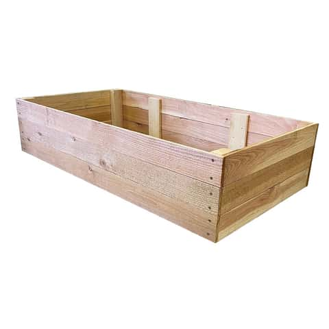 Real Wood Products 10.5 in. H X 72 in. W X 36 in. D Cedar Western Raised  Garden Bed Natural - Ace Hardware