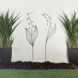 Alpine Multicolored Metal 58 in. H X 12 in. L X 1 in. W Flower Outdoor Garden Stake