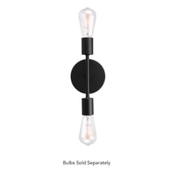 Globe Electric Lewis 2-Light Matte Black Wall Sconce