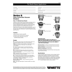 Watts 3/4 in. MNPT Brass Vacuum Breaker 3/4 in. FNPT 1 pk