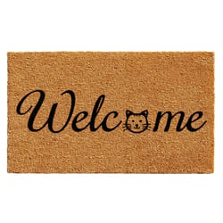 Home & More 1.42 W X 2.42 L Multi-color Kitty Welcome Coir Door Mat