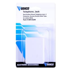 Vanco 2-Jack Phone Jack Surface-Mount