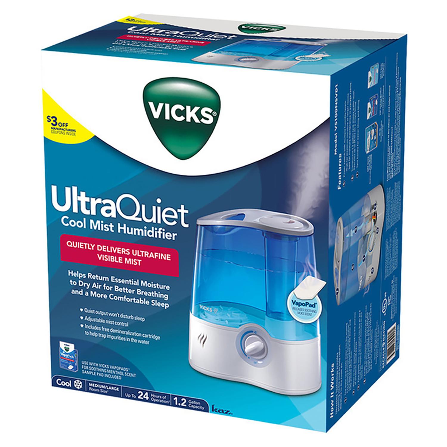 Photos - Humidifier Vicks 1.5 gal 150 sq ft Manual Cool Mist Ultrasonic  V5100NS-VV2 