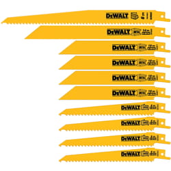 DeWalt Bi-Metal Reciprocating Saw Blade Set Multi TPI 10 pk