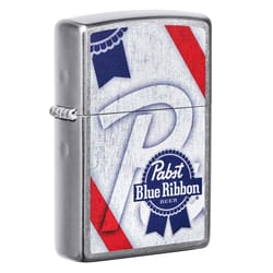 Zippo Silver Pabst Blue Ribbon Lighter 1 pk