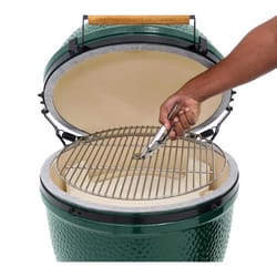 Big Green Egg 18.25 in. Large EGG Package with Acacia Table Charcoal Kamado Grill and Smoker Green