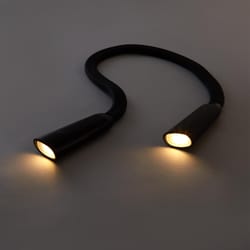 Kikkerland Design 24 in. Black Gooseneck Clip-On Lamp