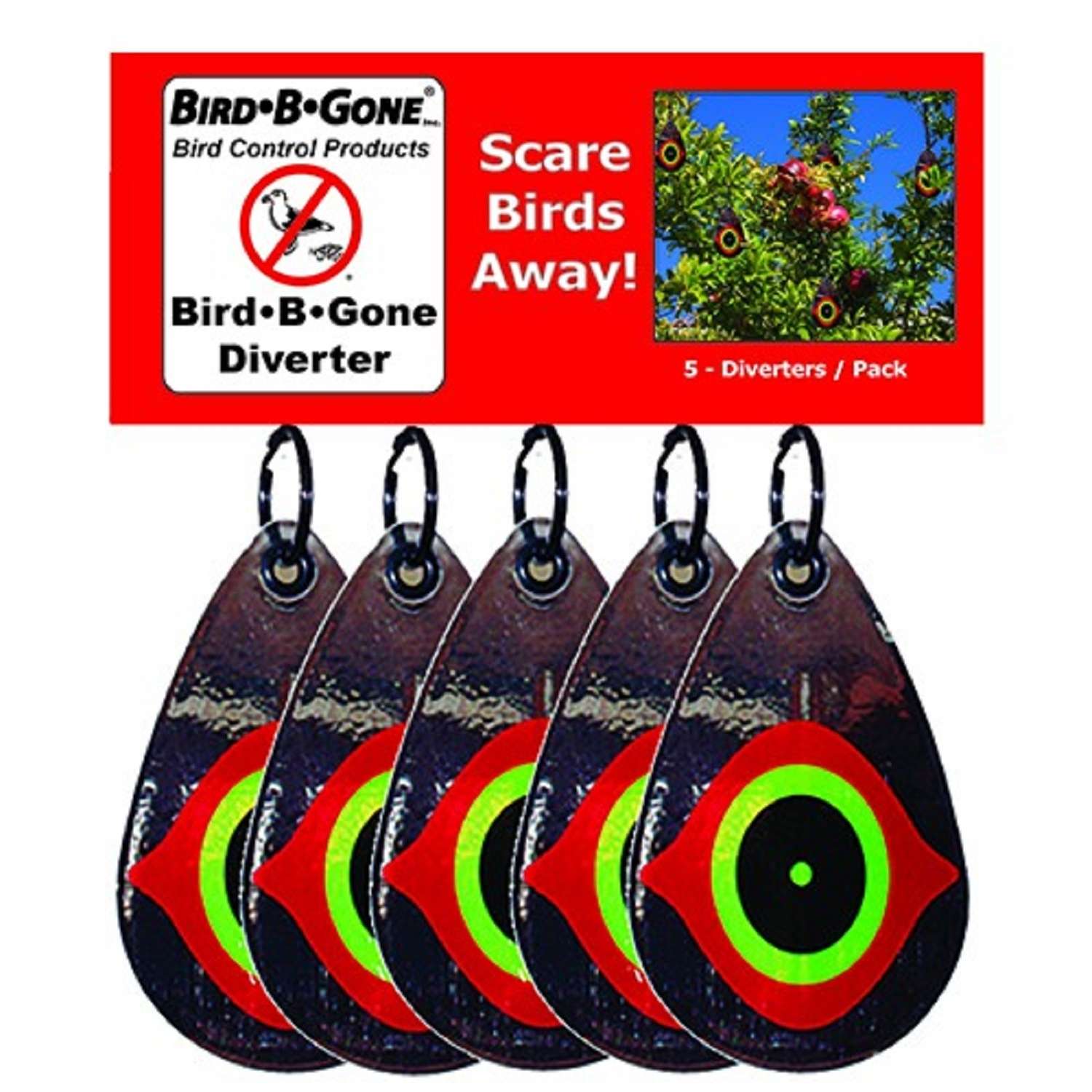 Bird B Gone Scare Eye Bird Diverters-5 Pk