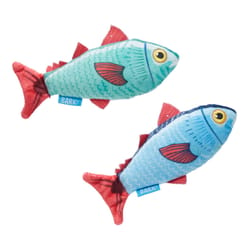 Bark Blue/Red Plush Mike & Mike The Trout Twins Dog Toy 2 pk
