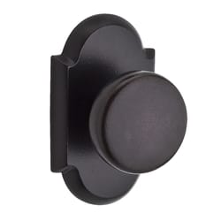 Baldwin Reserve Rustic Knob Dark Bronze Passage Lockset 2 in.