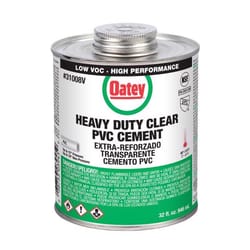 Oatey Clear Cement For PVC 32 oz