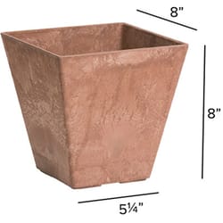 Novelty ArtStone 8 in. H X 7.8 in. W X 7.8 in. D Resin Ella Planter Rust