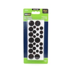 Projex Felt Self Adhesive Surface Pad Brown Round 46 pk